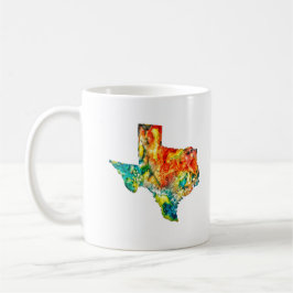 Taza de café de Tejas de la acuarela