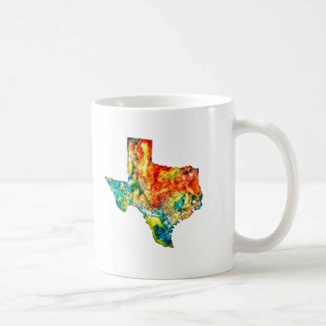 Taza de café de Tejas de la acuarela (Derecha)