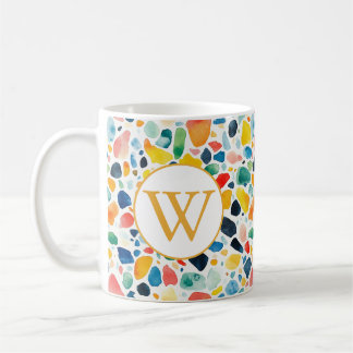 Taza de café de terrazzo - Diseño de monograma col
