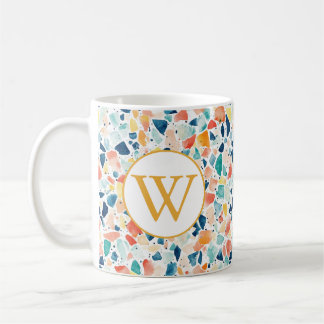 Taza de café de Terrazzo - Diseño inicial colorido