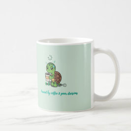 Taza de café de tortuga linda