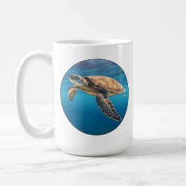 Taza de café de tortuga marina