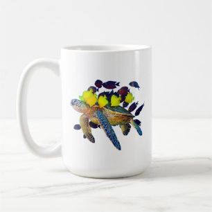 Taza de café de tortuga marina