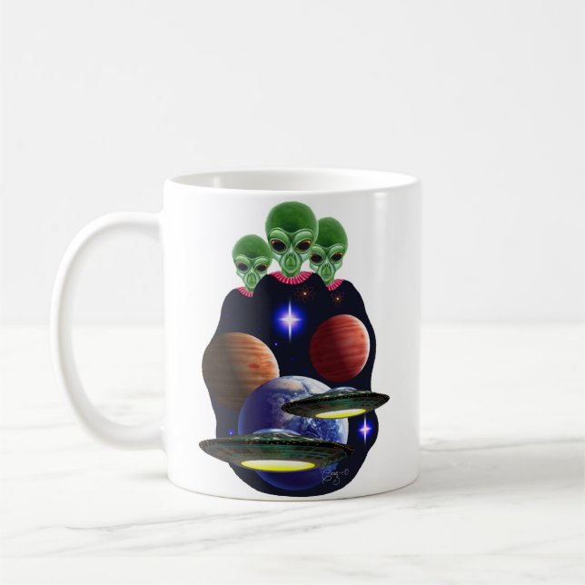 Taza de café de UFO/alien (Izquierda)