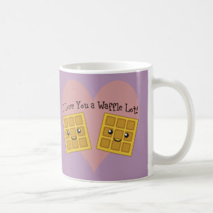 Taza De Café De un Kawaii te amo galletas lindas de la porción
