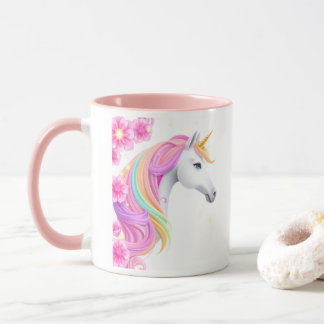 Taza de café de unicornio lindo