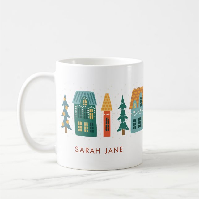 Taza de café de vacaciones de invierno en casa (Izquierda)
