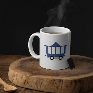 Taza de café de vagón de tren
