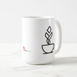 Taza de café de vapor geométrica | Arte de línea m