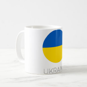 Taza de café de viaje con bandera de Ucrania