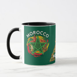 Taza de café de viaje con mapa de Marruecos, estre