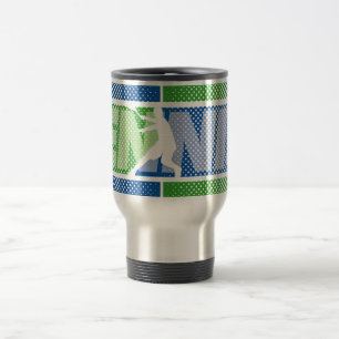 Taza de café de viaje de tenis con diseño genial