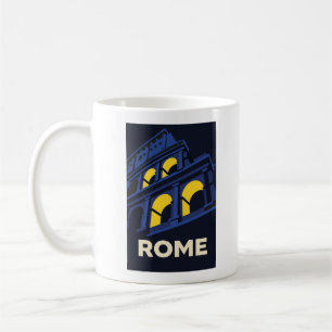 Taza de café de viaje vintage Roma Italia Ciudad R