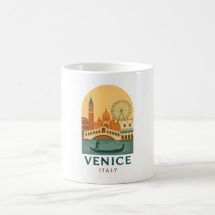 Taza de café de viaje Vintage Venecia Italia – Art