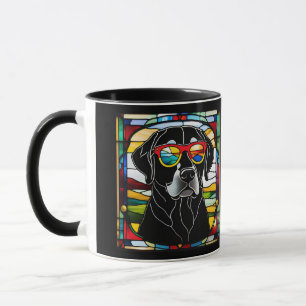 Taza de café de vidrio emplomado divertida del Lab