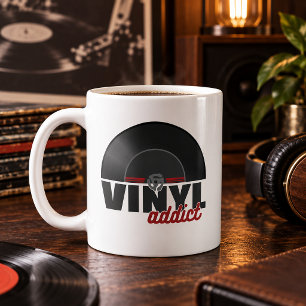 Taza de café de vinilo vintage de 45 RPM – Música