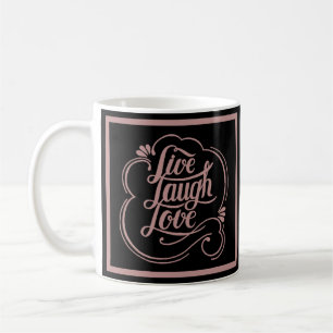 Taza de café de Vive ríe ama