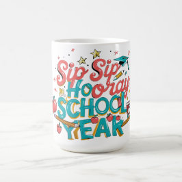 Taza De Café "De vuelta a la escuela de café Mug - Sip Sip Hoor