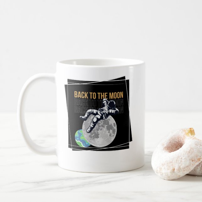Taza De Café De vuelta a la luna (Con donut)