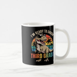 Taza De Café De vuelta al cole chico dinosaurio estoy listo par