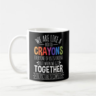 Taza De Café De Vuelta Al Profesor De La Escuela Somos Como Una