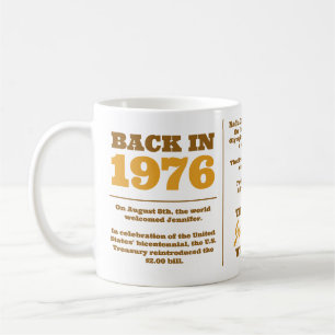 Taza De Café De vuelta en 1976, Año de nacimiento personalizado