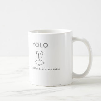 Taza De Café de ww040 YOLO de dios waitwot del conejito de los