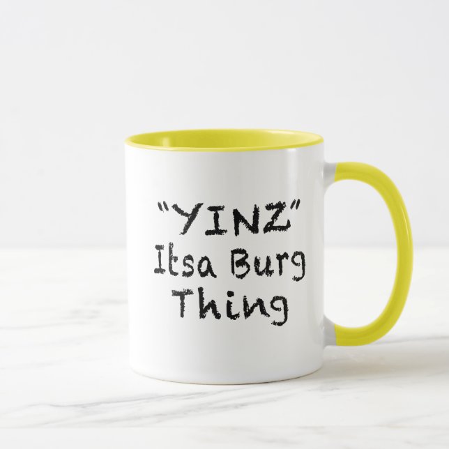 TAZA DE CAFÉ DE YINZ PITTSBURGH (Derecha)