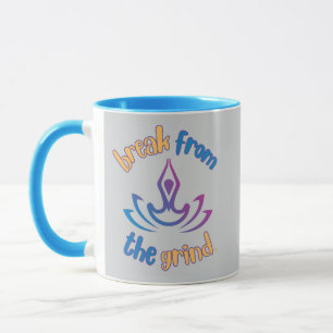 Taza de café de yoga