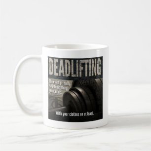 Taza De Café Deadlift - Gracioso Meme Gym - Novedad de entrenam
