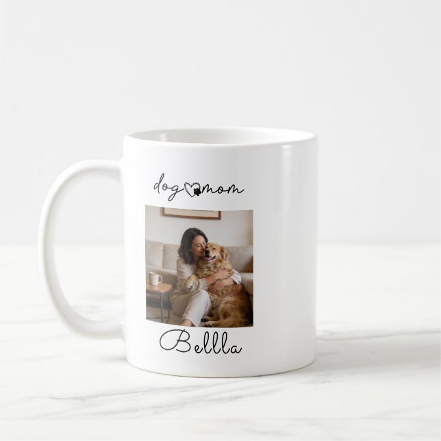 Taza De Café Dear Dog Mom – Funny Pet Mom , Cute Mother’s Day (Izquierda)
