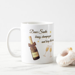 Taza De Café Dear Santa Champagne Design