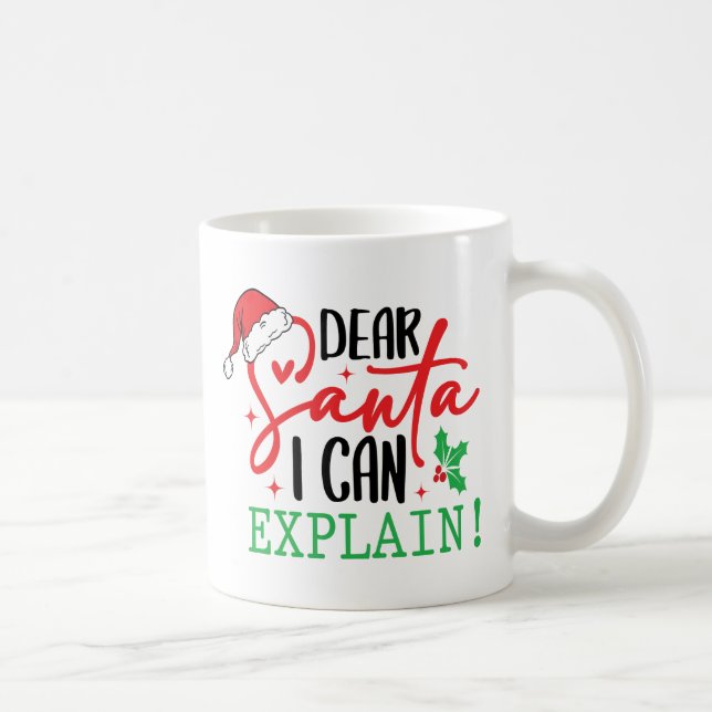 Taza De Café Dear Santa Mug – Funny Christmas Coffee Mug (Derecha)