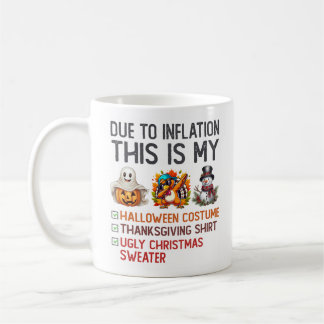 Taza De Café Debido a la inflación este es mi disfraz de Hallow