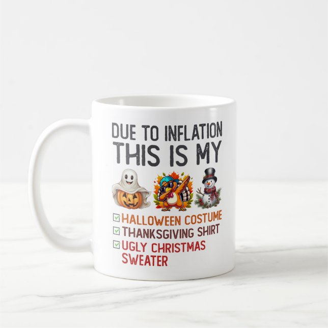 Taza De Café Debido a la inflación este es mi disfraz de Hallow (Izquierda)