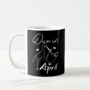 Taza De Café Debido en abril, divertido cisne que lleva a un be