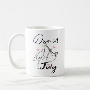 Taza De Café Debido en julio lindo cisne que lleva a un bebé nu