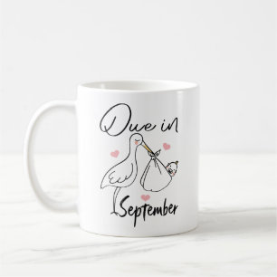 Taza De Café Debido En Septiembre Lindo Cisne Que Lleva Un Nuev
