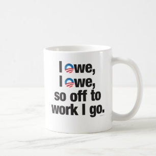 Taza De Café Debo, yo debo, tan apagado al trabajo que voy