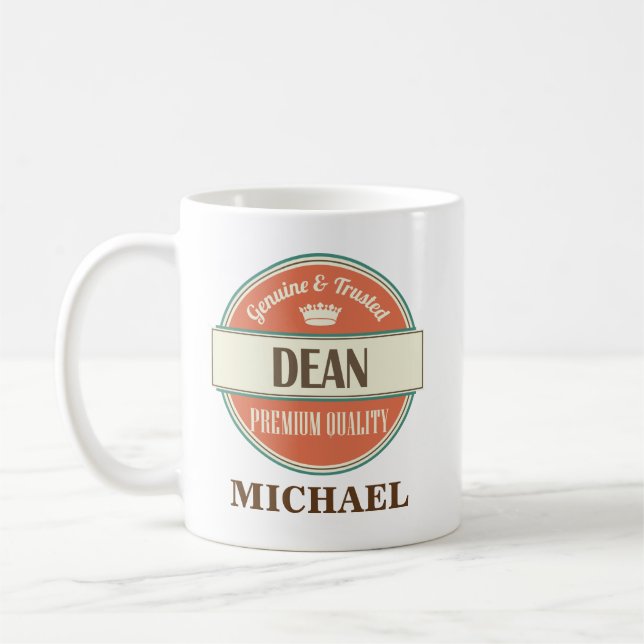 Taza De Café Decano Personalized Office Mug Gift (Izquierda)