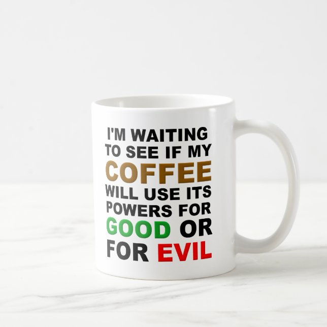 Taza De Café Decidir el café Funny Mug (Derecha)