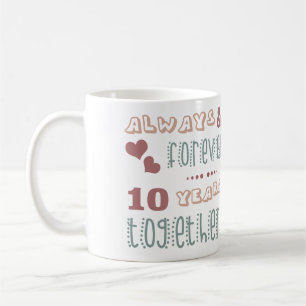 Taza De Café Décimo aniversario Boda