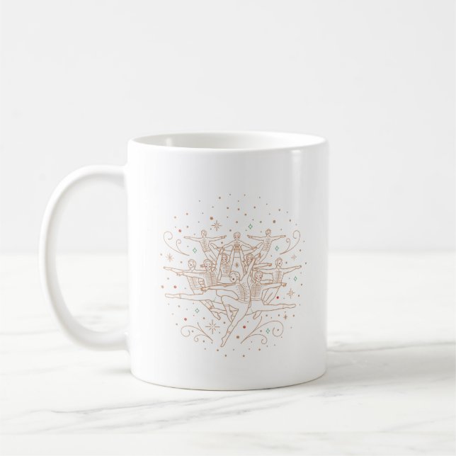 Taza De Café Décimo día de Navidades Coffee Mug (Blanco) (Izquierda)