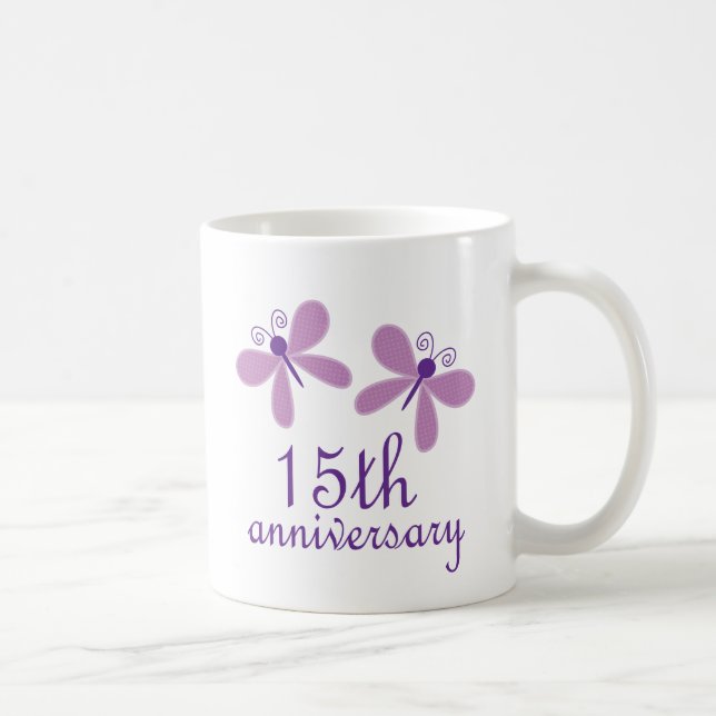 Taza De Café décimo quinto Aniversario de boda (Derecha)