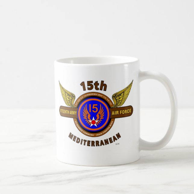 Taza De Café décimo quinto FUERZA AÉREA "CUERPO de AIRE del (Derecha)