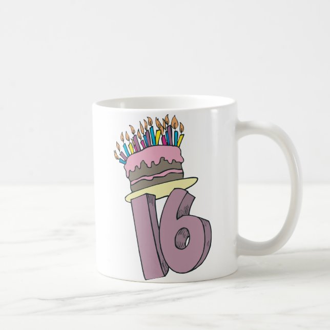 Taza De Café ¡Décimosexto cumpleaños feliz! (Derecha)