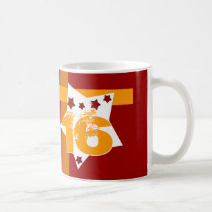 Taza De Café décimosexto Cumpleaños o CUAESQUIERA estrellas V