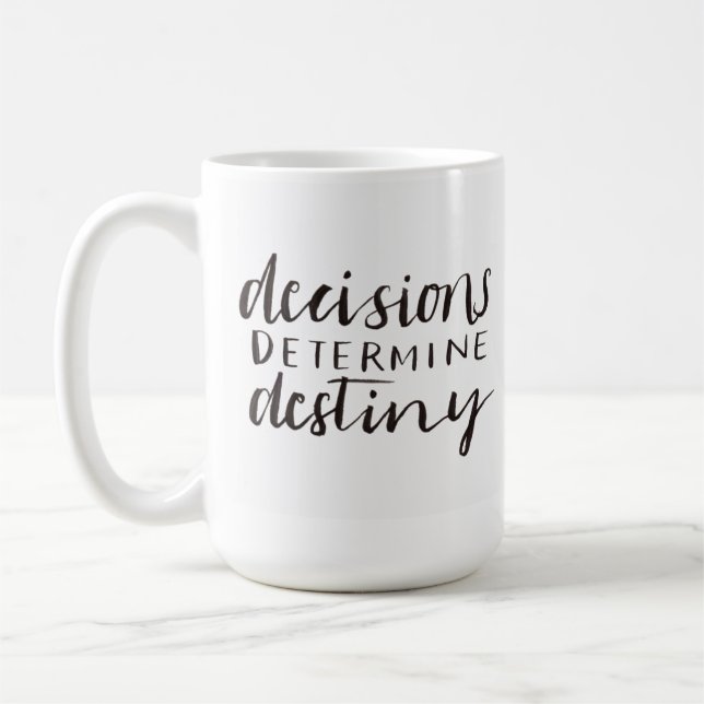 Taza De Café Decisiones Determinar Destino Mug (Izquierda)