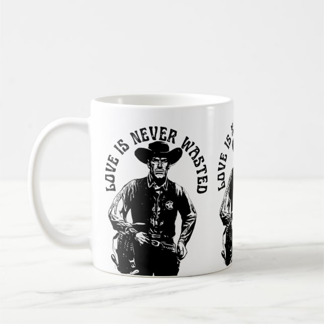 Taza De Café Declaración de amor de vaquero audaz (Izquierda)