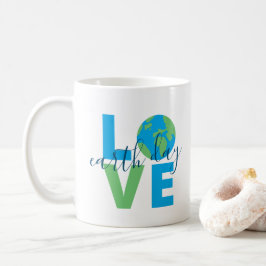 Taza De Café Declaración de amor verde azul Día de la Tierra Gr